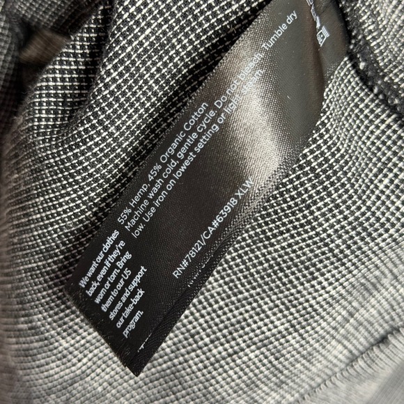 Eileen Fisher Shirt Dress Hemp Organic Cotton Check Short Sleeve Oversized SMALL - Picture 10 of 11